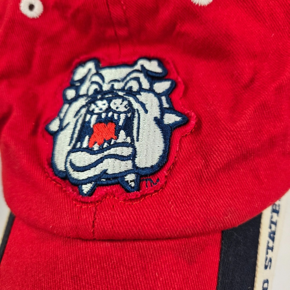 Fresno State Bulldogs Men Hat One‎ Size Red Baseball Cap Logo Embroidered - Picture 3 of 9